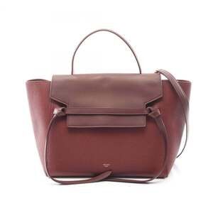 Celine Belt Bag Mini Handbag Leather Women's Bordeaux